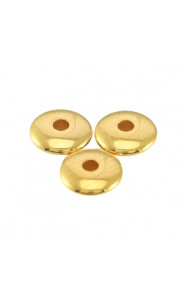 DQ metal disc bead 4x1.5mm Gold